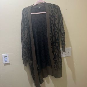 Green Long Cardigan